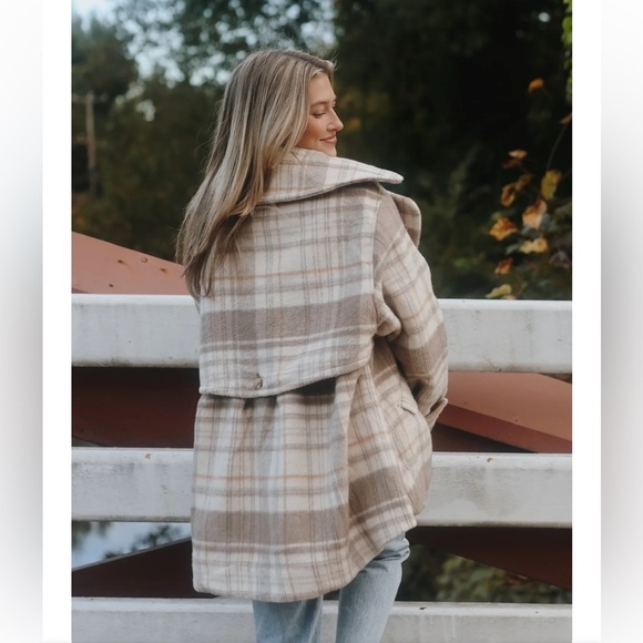 Free People Highlands Wool‎ Shacket Peacoat Free People Size M - Picture 9 of 16